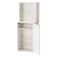 アイリスオーヤマ 隠せる本棚 幅395×奥行295×高さ1038ｍｍ ホワイト 1台（直送品）