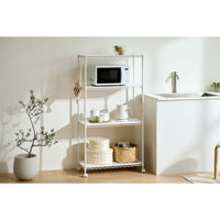 アイリスオーヤマ カラーメタルラック ウッドボード付き 幅750×奥行350×高さ1450ｍｍ ホワイト 1台（直送品）