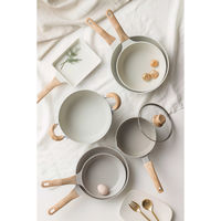 アイリスオーヤマ ナチュかる片手なべ１８cm ＩＨ・ガス火対応 グレイッシュモカ 1個（直送品）