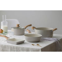 アイリスオーヤマ ナチュかる片手なべ１８cm ＩＨ・ガス火対応 パールグレー×アイボリー 1個（直送品）