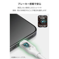 100W PD USB Type-C ケーブル 1m やわらかシリコン 白 MPA-CC5PTSS10WH エレコム 1個（直送品）