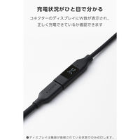 電力表示液晶搭載 USB Type-C 延長ケーブル 1m PD240W対応 ブラック MPA-CCWE10BK エレコム 1個（直送品）