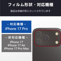 iPhone 17 Pro カメラレンズカバー 高透明 指紋防止 ブラック PM-A25CFLLP1CRN エレコム 1個（直送品）