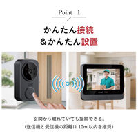 ダイアモンドヘッド カメラ付きコードレステレビドアホン OT-DP43S 1セット(受送信セット)（直送品）