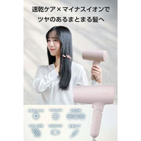 ドライヤー 速乾 大風量 マイナスイオン 静電気低減 低温ケアモード搭載 軽量 ピンク TD461A-P テスコム 1個（直送品）