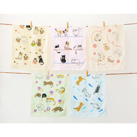 小杉善 にゃんずでいフェイスタオル5柄組 34×80cm SV-2016-5 1セット(5枚入)（直送品）