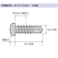 八幡ねじ なべドリルねじ 576298 1セット(1袋(6本)×5)（直送品）