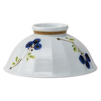 西海陶器 波佐見焼 なずな 面取軽量飯碗 大・青 1箱(5個入) 74226（直送品）