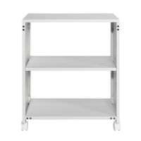 スマイル スチールオープンワゴン/サイドキャビネット 2段 ホワイト 幅600×奥行320×高さ700/720mm 1台