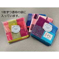 日繊商工 ありがとうございますのタグ付きのチェック柄ハンカチ(柄込) AC-TC-arigat-tag-10 1箱(10枚入)（直送品）