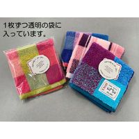 日繊商工 お世話になりましたのタグ付きのチェック柄ハンカチ(柄込) AC-TC-osewa-tag-10 1箱(10枚入)（直送品）