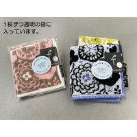 日繊商工 ありがとうございますのタグ付きハンカチ:fufu花柄(柄込) fuhana-arigat-tag-10 1箱(10枚入)（直送品）