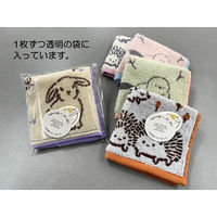 日繊商工 お世話になりましたのタグ付きハンカチ:アニマル柄(柄込) NFanim-osewa-tag-30 1箱(30枚入)（直送品）