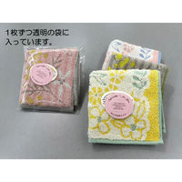 日繊商工 ほんの気持ちですのタグ付きハンカチ:花柄(柄込) NFhana-kimoti-tag-30 1箱(30枚入)（直送品）