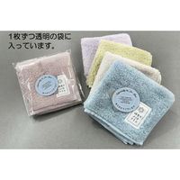 日繊商工 ありがとうございますのタグ付きの無撚糸ハンカチ(色込) WYTTC-arigat-tag-50 1箱(50枚入)（直送品）