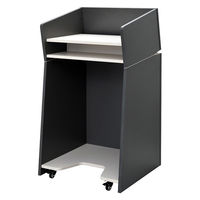 【車上渡し】アール・エフ・ヤマカワ シェル 演説台 2ヶ口コンセント付き 幅600×奥行570×高さ1097ｍｍ グレー 1台（直送品）