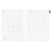 マルマン 【2026年4月版】リフィル ルーズリーフダイアリー 月間 A5 20穴 月曜始 パウダーカラー LD2834W-26 1冊（直送品）