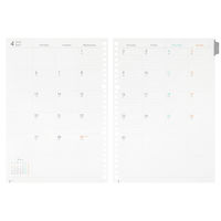 マルマン 【2026年4月版】リフィル ルーズリーフダイアリー 月間 B5 26穴 月曜始 パウダーカラー LD3834W-26 1冊（直送品）