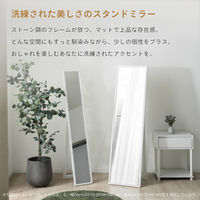 武田コーポレーション スタンドミラー24 ストーン調WH STD-24SWH 1箱(4個入)（直送品）