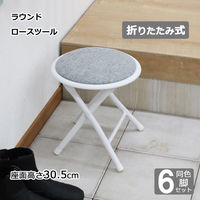 エイ・アイ・エス 折畳ロースツール グレイ AHFL-04x6pcs GY 1セット(6脚入)（直送品）