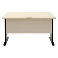 【車上渡し】アール・エフ・ヤマカワ スチール脚デスク 幅1200×奥行700×高さ700ｍｍ ナチュラル×ブラック 1台（直送品）