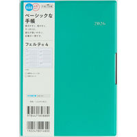 高橋書店 【2026年4月版】フェルテ4 B6 見開き1週間 月曜始まり ターコイズ 888 1冊（直送品）