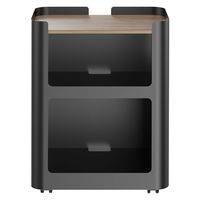 【車上渡し】アール・エフ・ヤマカワ スチール オープンワゴン3段 幅460×奥行290×高さ606ｍｍ ブラック 1台（直送品）