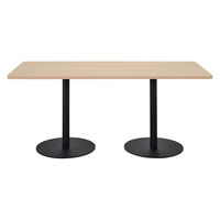 【車上渡し】アール・エフ・ヤマカワ リスタ カフェテーブル 幅1500×奥行750×高さ720ｍｍ ナチュラル 1台（直送品）