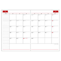 ダイゴー 【2026年4月版】デスクサイズ A5 見開き2週間 月曜始まり ブラック E1126 1冊（直送品）