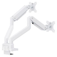アール・エフ・ヤマカワ モニターアーム メカニカルスプリング式上締めタイプ デュアル ホワイト RFMA-DT53-DUWH 1台（直送品）