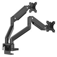 アール・エフ・ヤマカワ モニターアーム メカニカルスプリング式上締めタイプ デュアル ブラック RFMA-DT53-DUBK 1台（直送品）