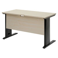 【車上渡し】アール・エフ・ヤマカワ スチール脚デスク 幅1200×奥行600×高さ700ｍｍ ナチュラル×ブラック 1台（直送品）