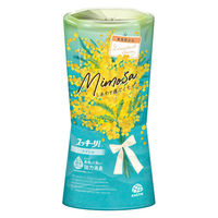 【数量限定】 スッキーリ！しあわせ運ぶミモザ 消臭芳香剤 トイレ用 置き型 ミモザの香り 本体 400mL 1セット（1個×6） アース製薬