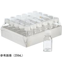 角型培地ボトル 125mL PETG トレイ/本体・キャップ付包装 1箱(24本×4トレイ入) 322020-0125 1箱(96本)（直送品）