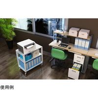 ワールドクラフト プリンターテーブル740 ホワイト 65-9557-06 1台（直送品）