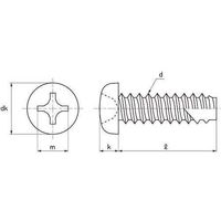 SUNCO クロメート (+)B1ナベ 2.3 X 6 (380本入) 21-00-0000-0023-0060-02-380P（直送品）