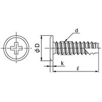 SUNCO 三価ホワイト +)スリムヘッド B1タッピン 4 X 8 (80本入) 21-00-A300-0040-0080-03-80P（直送品）