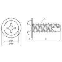 SUNCO BK ステン(+)B1ナベWH 4 X 12 (60本入) 21-02-000W-0040-0120-08-60P（直送品）
