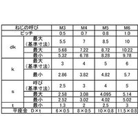 SUNCO 三価ホワイト 10.9CAP PK=1 4×25 (500本入) A0-00-9070-0040-0250-03（直送品）