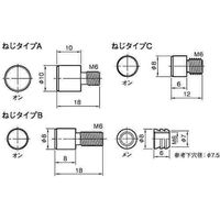 サンコーインダストリー SUNCO ニッケル 棚ダボ ねじタイプ A (500本入) 4550186128563 1箱(500本)（直送品）