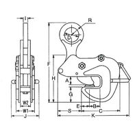 イーグルクランプ 形鋼クランプ AMS-500(3-20) 1個（直送品）