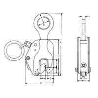 イーグルクランプ 縦つりクランプ E-350(2-16) 1個（直送品）