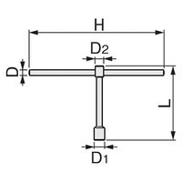 TONE ホイルナットレンチ HW-3217 1個（直送品）