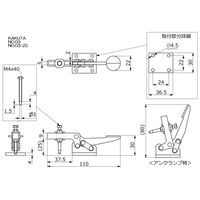 大阪角田興業(株) 下方押え型トグルクランプ NO.03 1個（直送品）