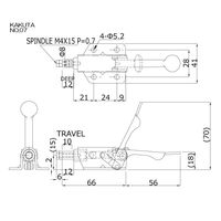 大阪角田興業(株) 横押し型トグルクランプ NO.07 1個（直送品）