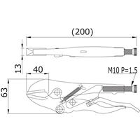 大阪角田興業(株) 標準型ハンドバイスプライヤー NO.15チュウ 1個（直送品）