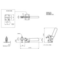 大阪角田興業(株) 下方押え型トグルクランプ NO.38Bショウ 1個（直送品）