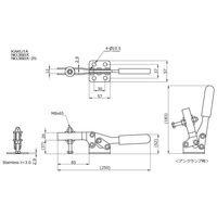 大阪角田興業(株) 下方押え型トグルクランプ NO.38Bダイ 1個（直送品）