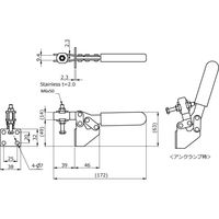 大阪角田興業(株) 下方押え型トグルクランプ NO.38Cショウ 1個（直送品）