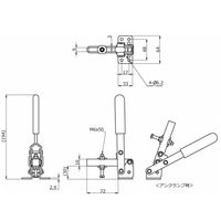 大阪角田興業(株) 下方押え型トグルクランプ NO.41Bショウ 1個（直送品）
